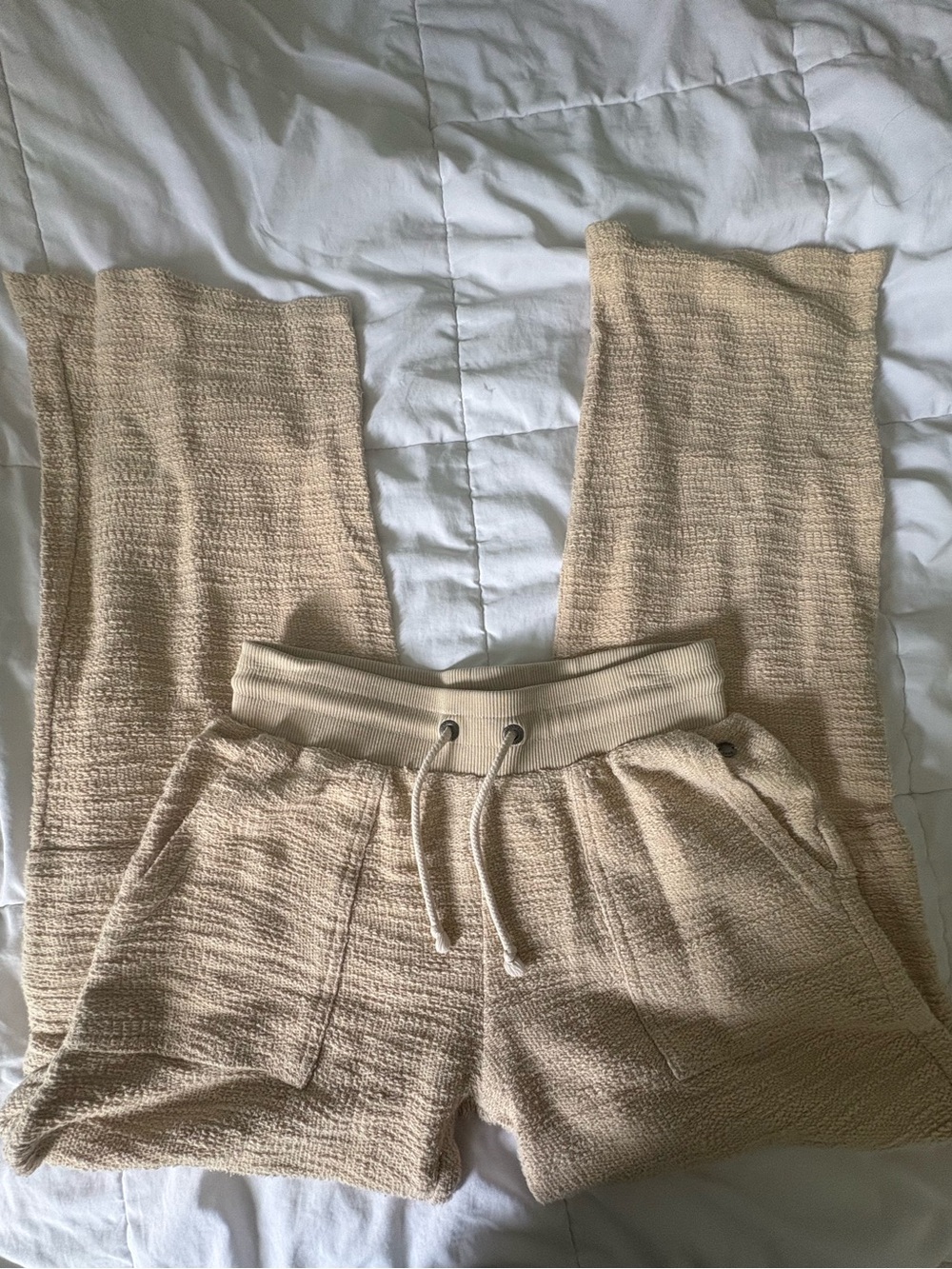 Roxy Tan Wide Leg Sweatpants